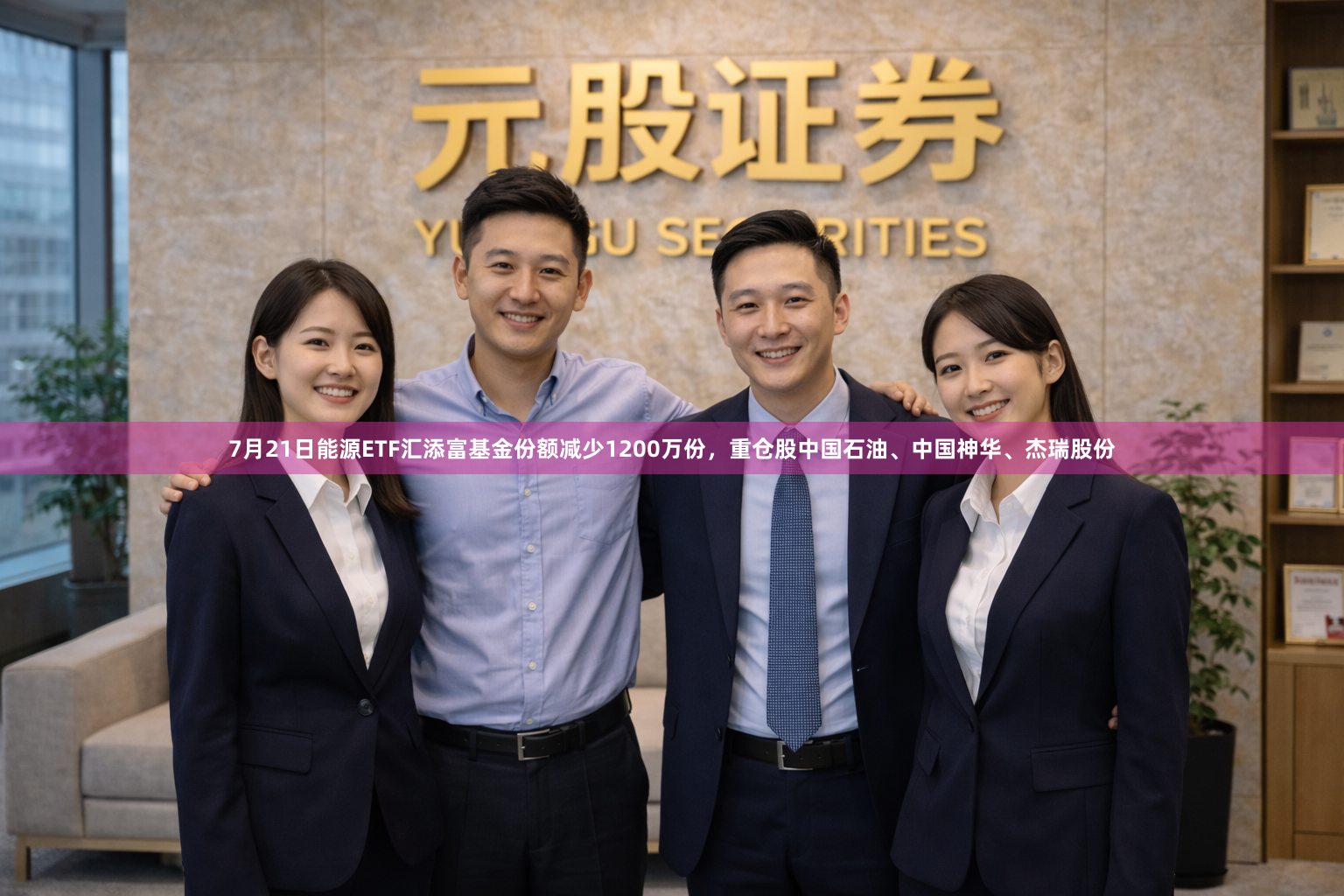 7月21日能源ETF汇添富基金份额减少1200万份，重仓股中国石油、中国神华、杰瑞股份